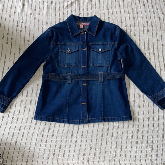 MeandYou Denim Belted Chore Jacket - Picture 3 of 6